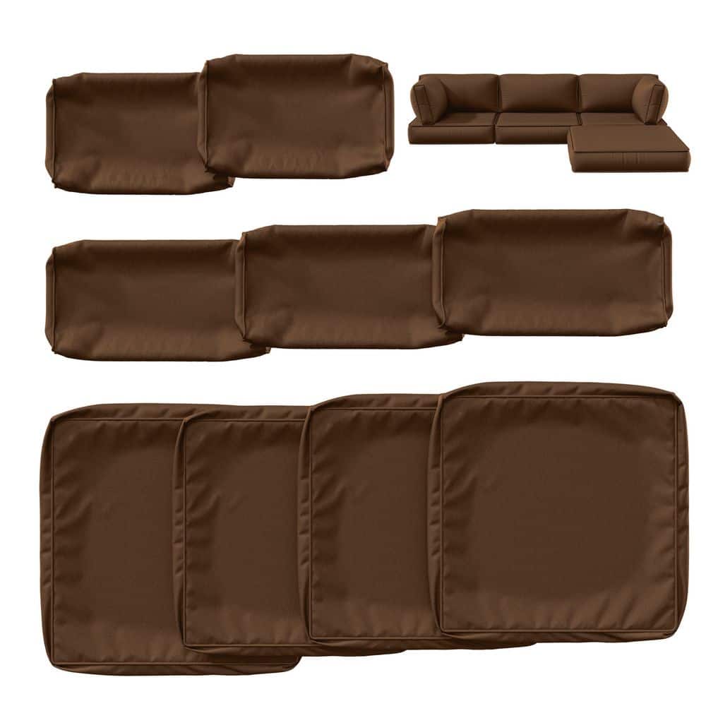 9-Piece 25.6 in. Outdoor Cushion Covers Chocolate price history on PriceWatchPro