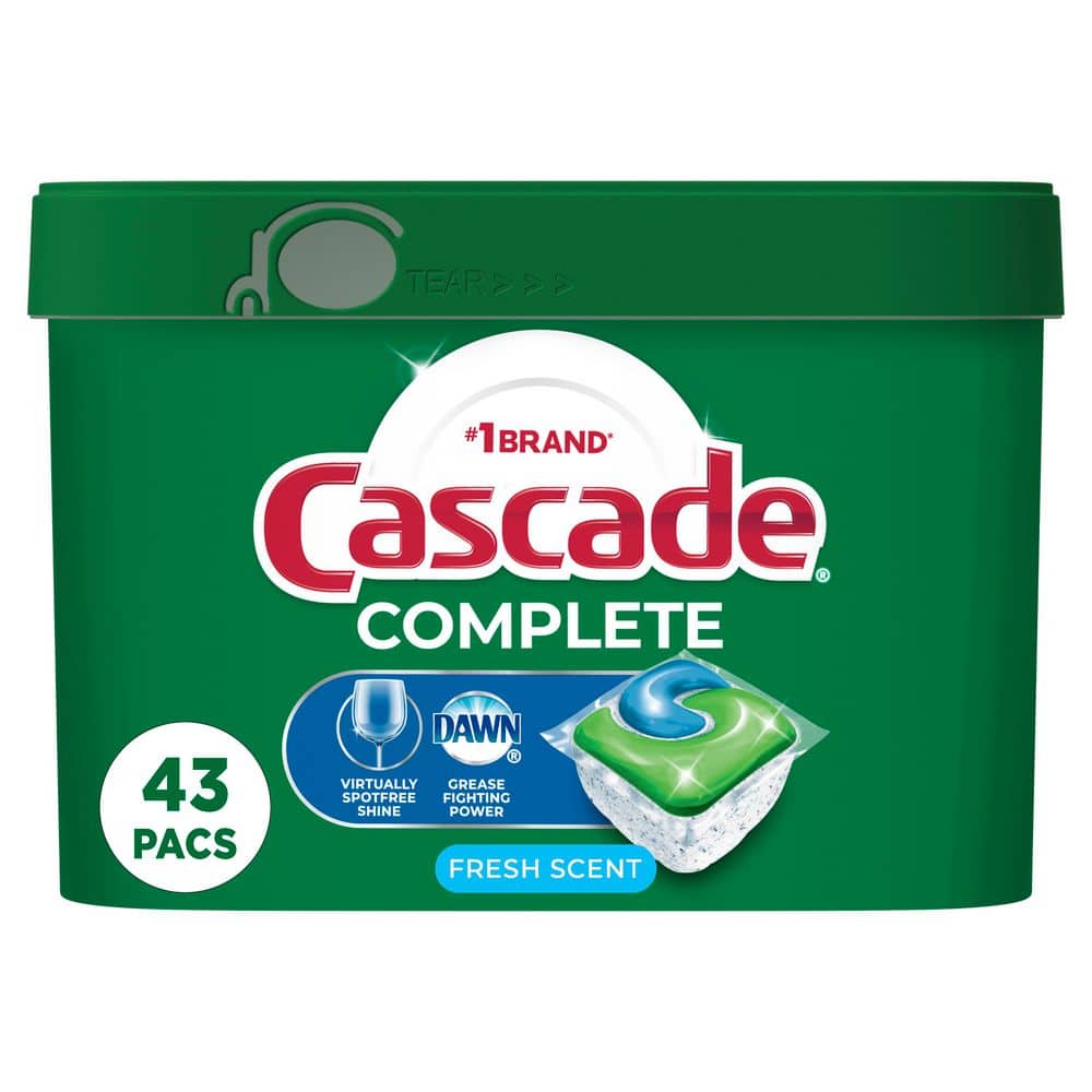Cascade Complete ActionPacs with Dawn Fresh Scent Tablet Dishwasher ...