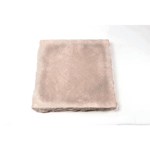 Cream Flat Solid Column CapStone 18 in x 18 in