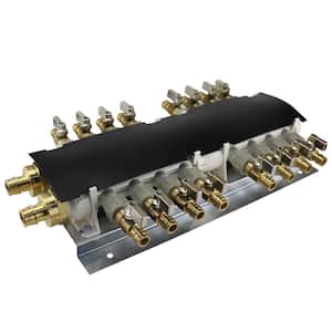 16-Port PEX-A Manifold with 1/2 in. Brass Ball Valves