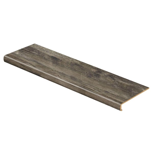 Cap A Tread Restored Wood/Bienville Forest Oak/Seasoned Wood 47 in. L x 12.15 in. W x 2.28 in. T Vinyl Stair Tread Cover Adhesive