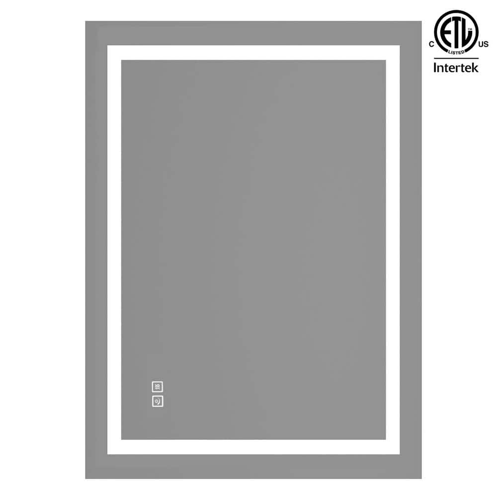 40 in. W x 24 in. H Large Rectangular Frameless LED Light with Night Light Anti-Fog Wall Bathroom Vanity Mirror price history on PriceWatchPro