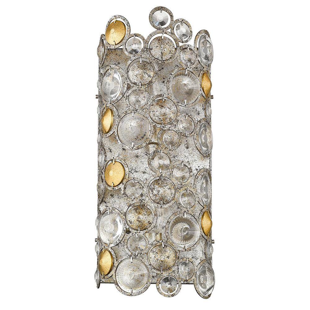 UPC 741142000076 product image for Trend Lighting Vitozzi 2-Light Antique Silver Leaf Sconce | upcitemdb.com