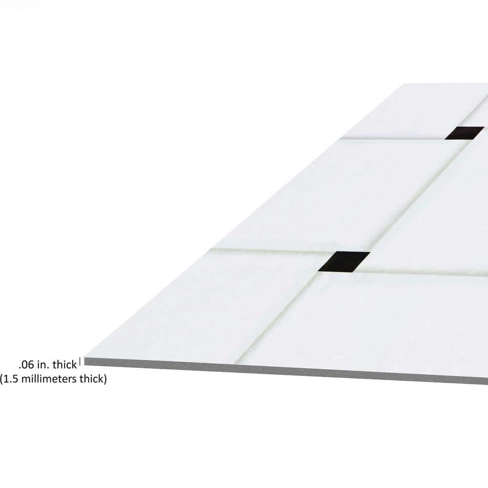 Woven Marble Self-Adhesive 12-Inch Vinyl Floor Tiles
