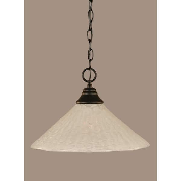 Unbranded Kingston 100-Watt 1-Light Matte Black Bowl Mini Pendant Light with Glass Shade