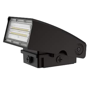 80-Watt Equivalent Integrated LED Black Adjustable Head Outdoor Wall Pack Light, 1440 Lumens, 5000K