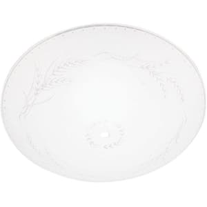 2-1/8 in. Round Clear Wheat Design on White Diffuser with 13 in. Width
