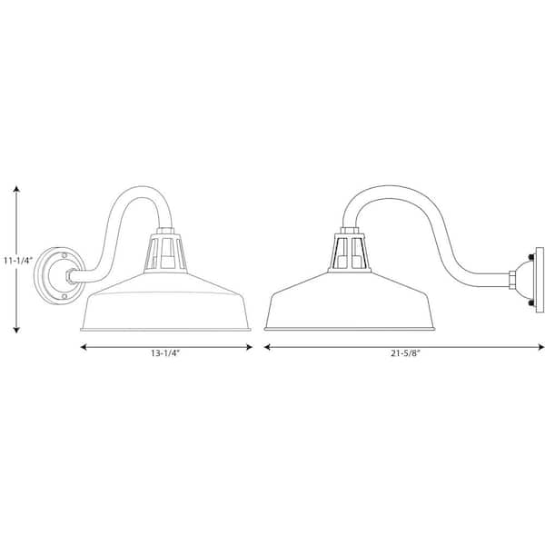 Cedar Springs Collection 1-Light Gloss Black Farmhouse Outdoor Extra-Large Wall Lantern Light