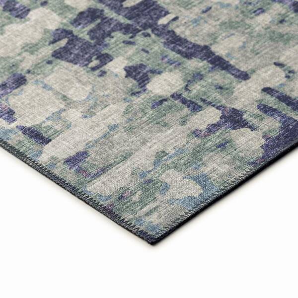Bravado Purple 2 ft. 3 in. x 7 ft. 6 in. Geometric Indoor/Outdoor Washable Area Rug