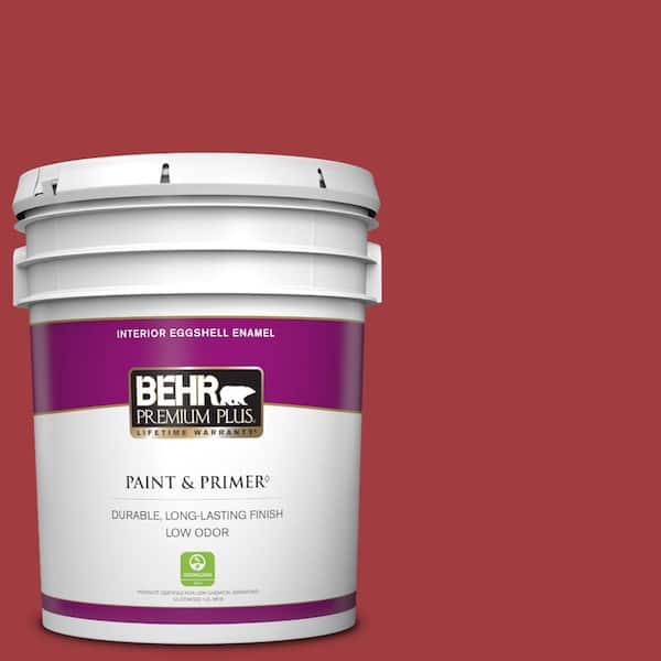 BEHR PREMIUM PLUS 5 gal. #S-G-150 Ruby Ring Eggshell Enamel Low Odor Interior Paint & Primer