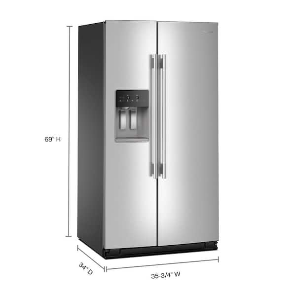 KitchenAid Side x Side Fridge (KRSF536RPS) - Fingerprint Resistant Stainless Steel KitchenAid Side x Side Fridge (KRSF536RPS) - Fingerprint Resistant Stainless Steel