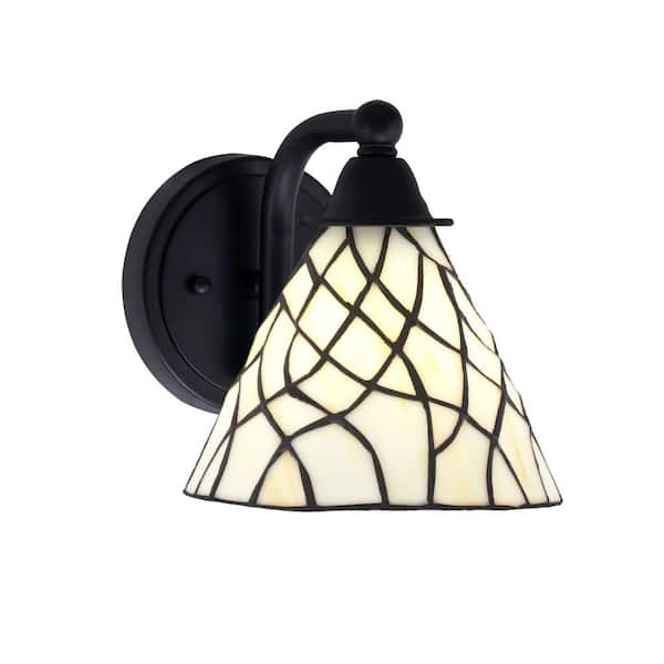 Unbranded Madison 7 in. 1-Light Matte Black Wall Sconce with Standard Shade