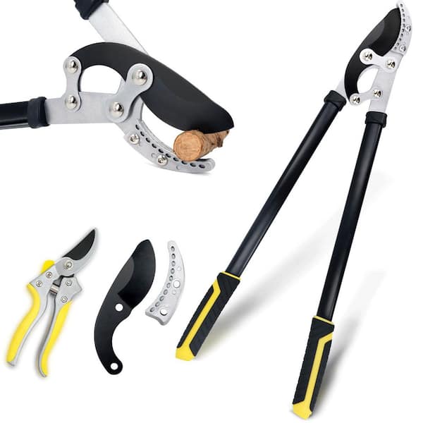 30 in. Garden Shears Set Heavy Duty Anvil Loppers, 2 in. Cutting Capacity, Bypass Pruning Shear