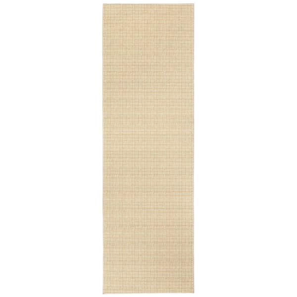 DASH & ALBERT Hartley Machine Washable Natural 2.6 ft. x 8 ft. Indoor Area Rug