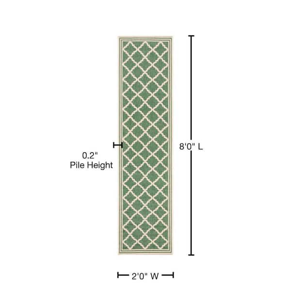 SAFAVIEH Beach House Collection 3' x 5' Cream / Aqua BHS180L Indoor/ Outdoor Non