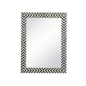 Medium Rectangle Chevron Contemporary Mirror (32 in. H x 24 in. W)