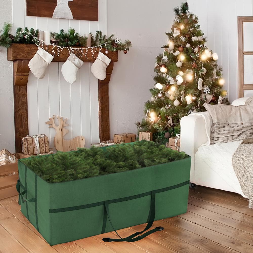 Elf Stor Deluxe Heavy-Duty Christmas Tree Canvas Storage Bag for Trees Up to 9 ft. Tall HWD630068