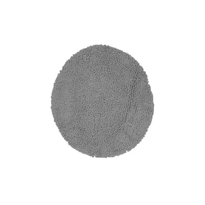 Edge 18 in. x 20 in. Gray 100% Cotton Lid Cover Bath Rug