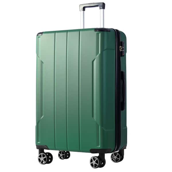 29.9 in. Green ABS Hardside Spinner Luggage 28 in. Expandable Suitcase with 3-Digit TSA Lock, Telescoping Handle