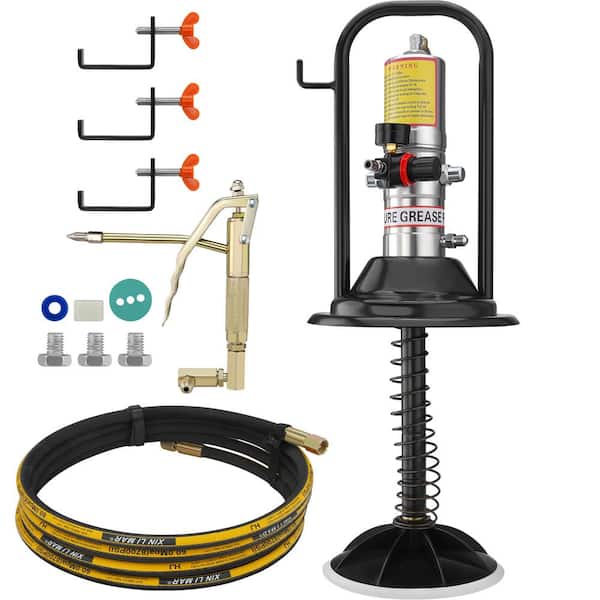 SKYSHALO Grease Pump, 50: 1 Pressure Ratio Air Operated Grease Pump with 13 ft. High Pressure Hose and Grease Gun, Pneumatic Pump