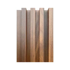 SAMPLE 10 in. x 6 in x 0.8 in. Wood Solid Wall Cladding Siding Board in Oak Brown (Sample 1-Piece)