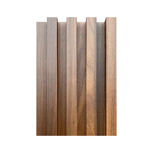 Ejoy 93 in. x 6 in x 0.8 in. Wood Solid Wall Cladding Siding Board in Oak Brown Color (Set of 3-piece)