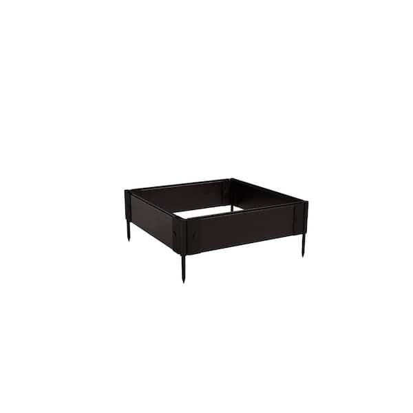 Natures Composites Composite Gardening Square Raised Herb Garden Bed (2 ft. L x 2 ft. W x 6 in. H) Raven (Black) 6 in. Root Depth