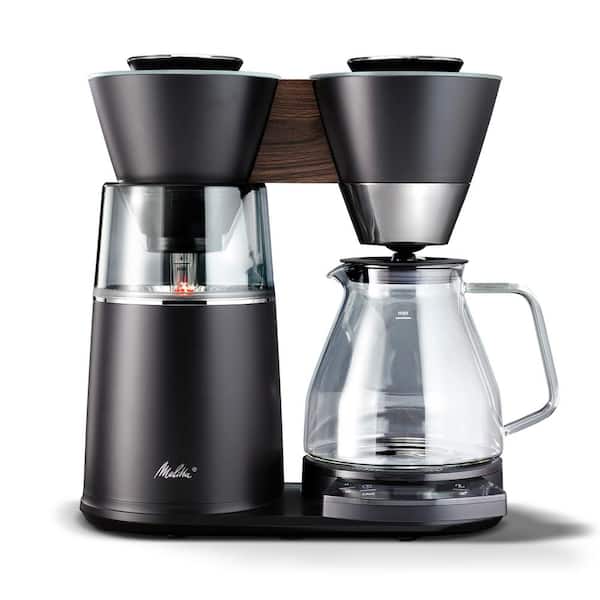 Melitta Vision 12- Cup Luxe Drip Coffee Maker with Revolving Dashboard Matte Black