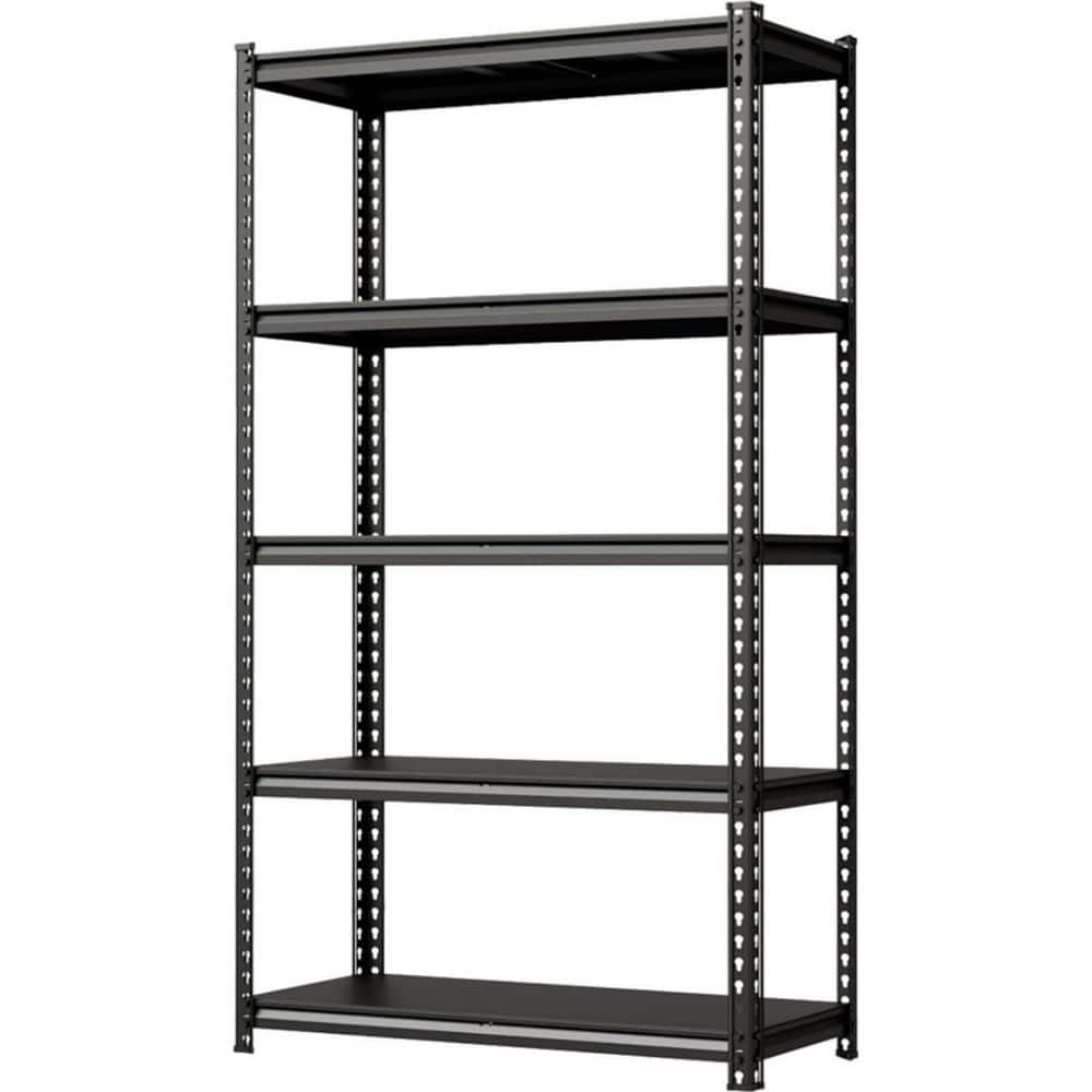 5 Tiers Metal Steel Adjustable Heavy Duty Garage Storage Shelving Unit in Matte Black (36 in. W x 16in. D x 72 in. H) price history on PriceWatchPro
