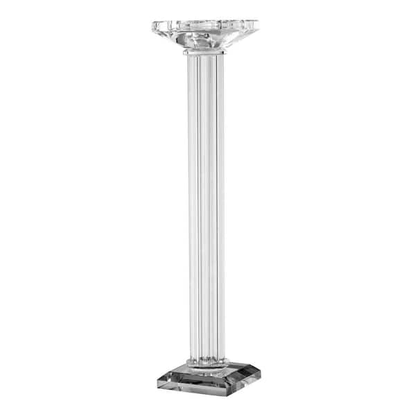 A & B Home 16.7 in. Clear Candle Holder
