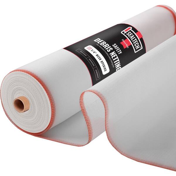 SEALTECH Black-8.5 ft. X 100 ft. Debris Netting Rolls - Fire Retardant,1/4 in. Mesh Roll