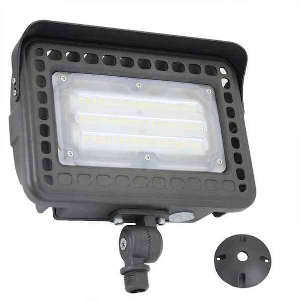 600 Watt equivalent 18000 Lumen 120° Bronze Dusk to Dawn Integrated LED Flood Light,5000K Outdoor LED Floodlight（4-pack）