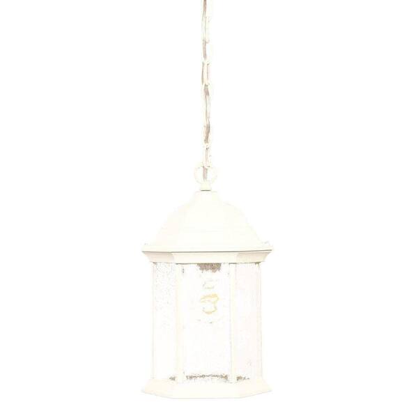 Acclaim Lighting Madison Collection 1-Light Hanging Outdoor Textured White Lantern
