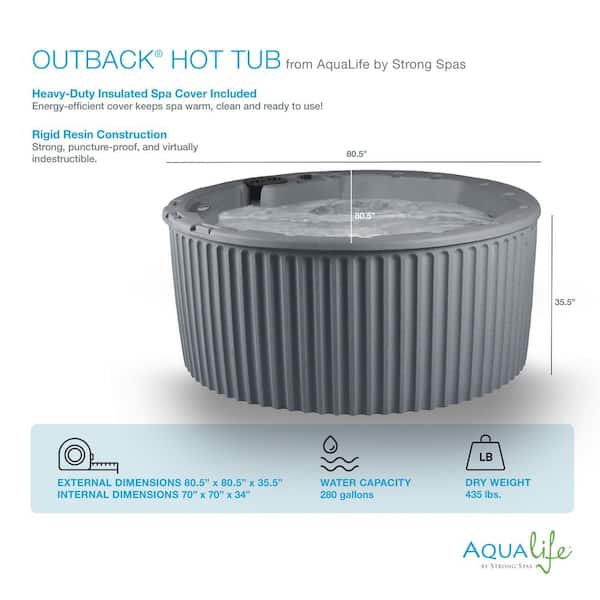 AquaLife Outback 6-Person, 20-Jet 120V Hot Tub, Contour Seating