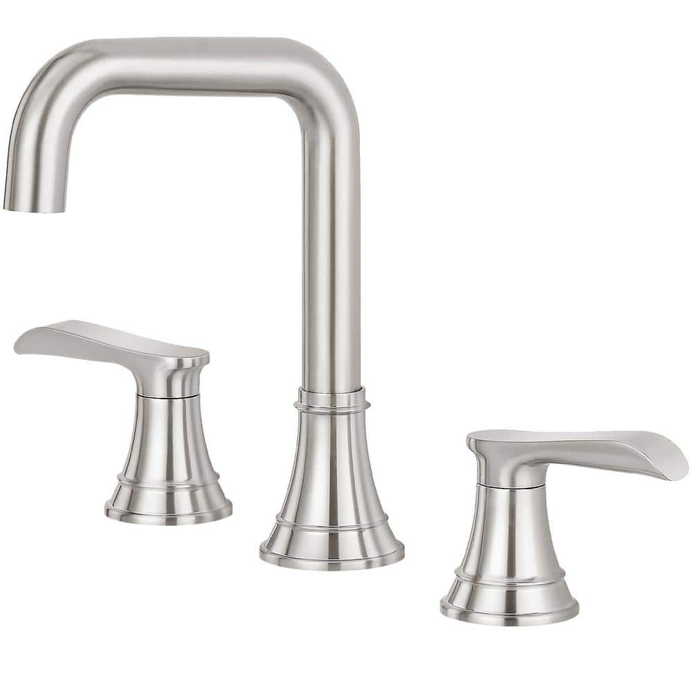 8 in. Widespread Double-Handle Bathroom Faucet in Brushed Nickel