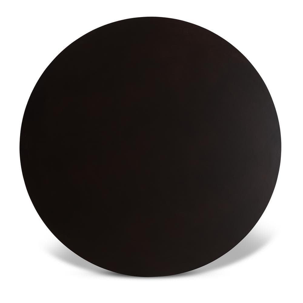 Contemporary 36" Round Dark Brown Wood Dining Table for Four