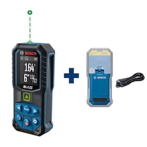 Blaze 165 ft. Green Laser Distance Tape Measuring Tool Plus 3.7-Volt Lithium-Ion 1.0 Ah Battery with USB Charging