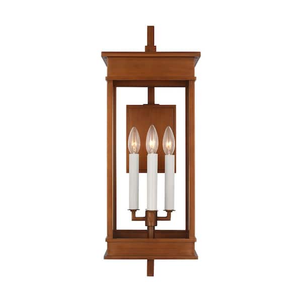 Cupertino 25.625 in. H Natural Copper Outdoor Hardwired Large Bracket Wall Lantern Sconce with No Bulbs Included