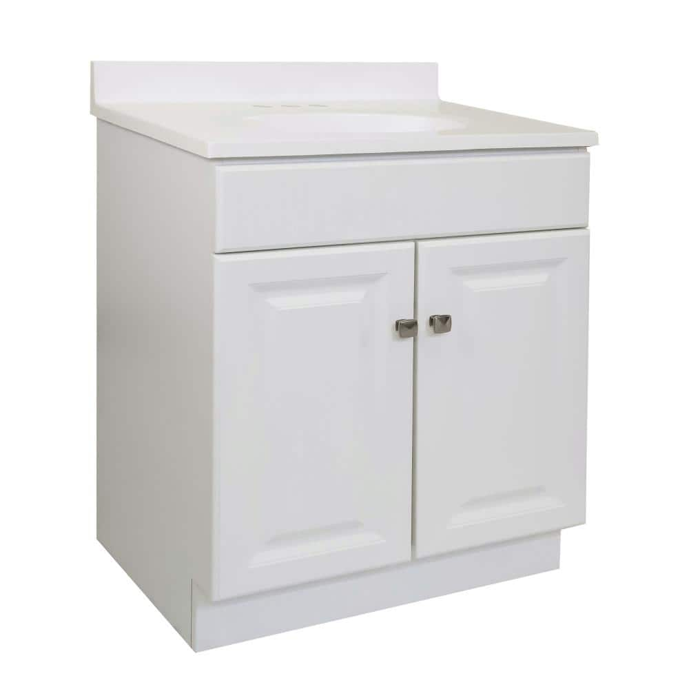 Design House 30 in. x 18 in. x 33.5 in. 2-Door Bath Vanity in White w ...