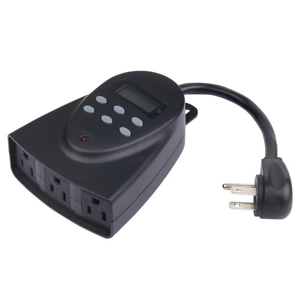 Westek Weekly Digital Timer, 3-Outlet, Black