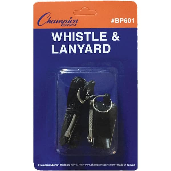 Champion Sport Plastic Whistle With Lanyard Csibp601 The Home Depot