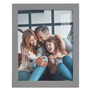 Grooved 8 in. x 10 in. Grey Picture Frame