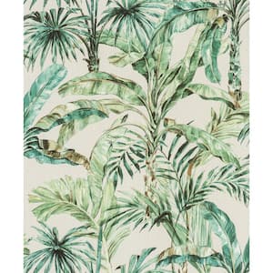 Calle Green Tropical Paper Non-Pasted Textured Wallpaper