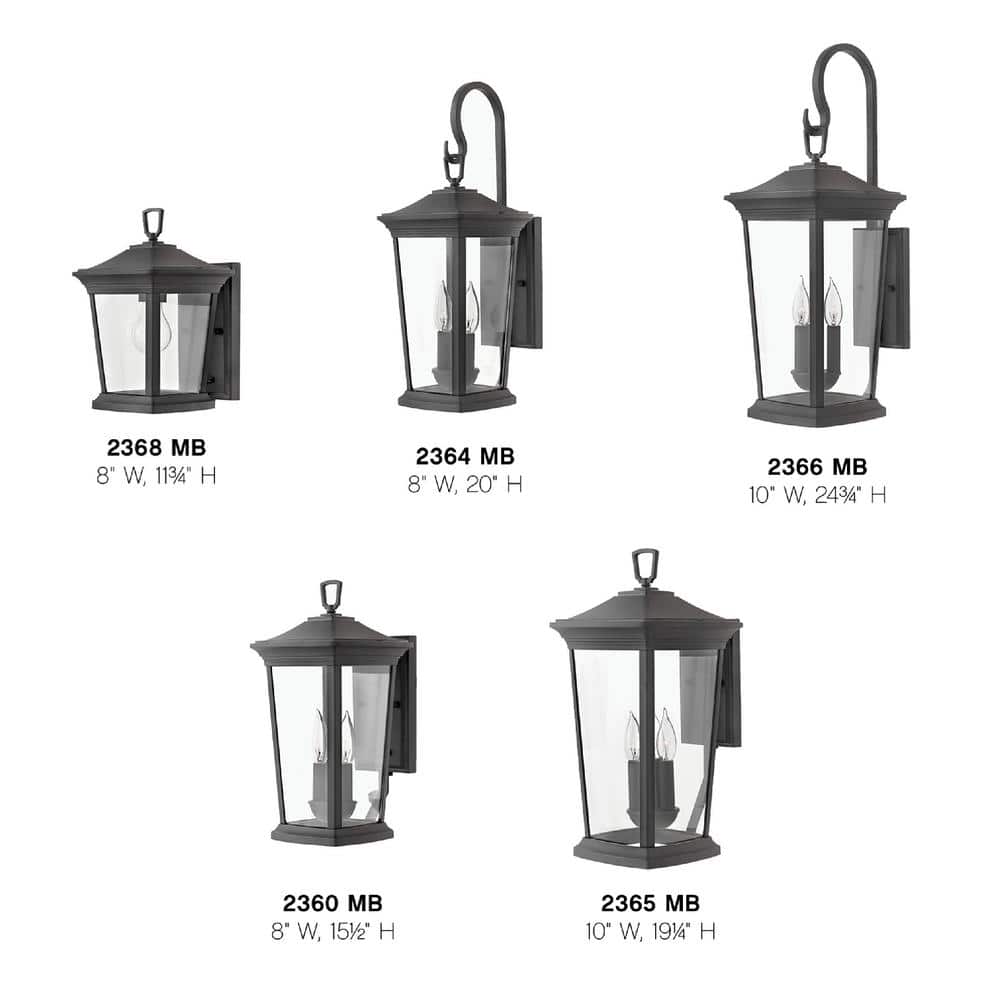 Bromley Museum Black Dual-Light Outdoor Wall Sconce in Bronze