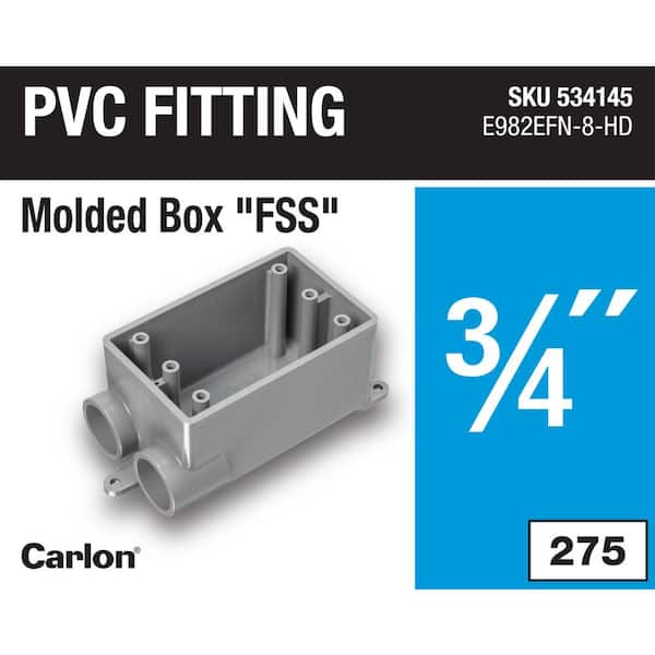 1-Gang 19 cu. in. 3/4 in. Electrical PVC Type FSS FS Box (E982EFN-8-HD)