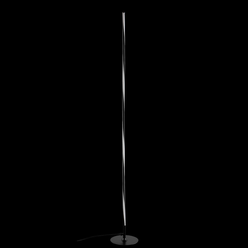 Arcadia Adjustable Black Silk Shade 63.75" LED Floor Lamp