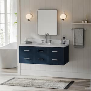Hutton 48 in. W x 22 in. D x 18 in. H Bath Vanity Cabinet without Top in Midnight Blue