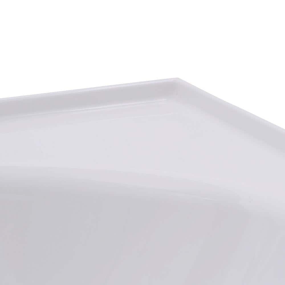 Windward 72" x 42" White Acrylic Alcove Bathtub