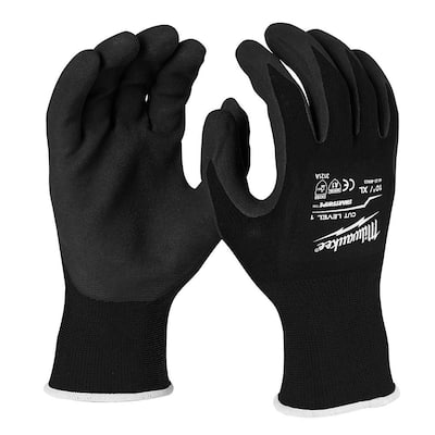 X-Large Black Nitrile Level 1 Cut Resistant Dipped Work Gloves 48-73-8903