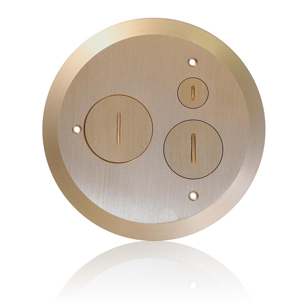 Concrete Floor Box Brass Cover Plate, 1 Screw Cap and 2 Data Caps FBC1S-B price history on PriceWatchPro